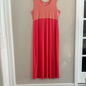 Serena Williams Coral and Peach Maxi Dress Size L